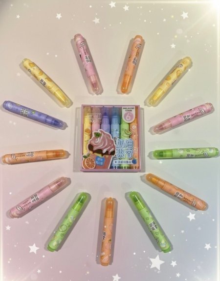 أقلام هايلايتر براحة الفواكة الكريمية